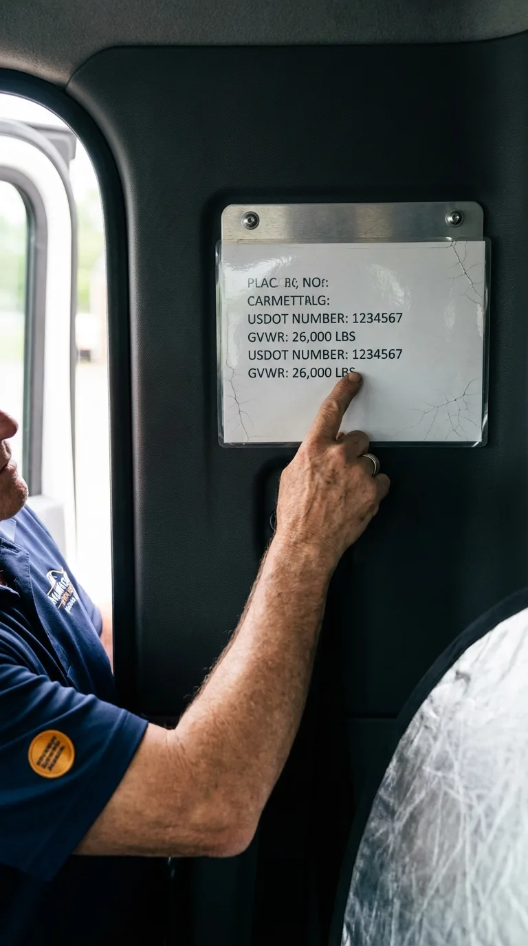 USDOT licensing placard verification in Skiatook
